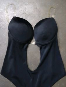 Black Low-Cut Bodysuit Shapewear