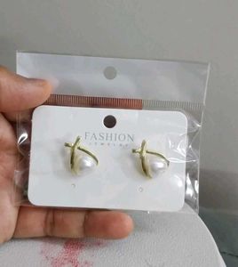 Elegant Pearl &amp; Gemstone Earrings combo of 3