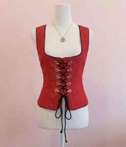 Red Corset Style Blouse