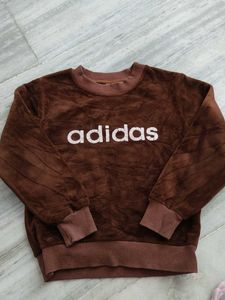 Adidas Brown Velvet Sweatshirt