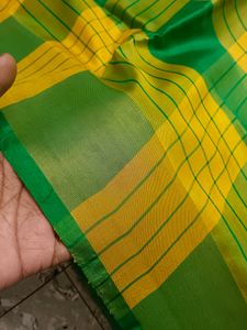Green Nd Yellow Silk Saree