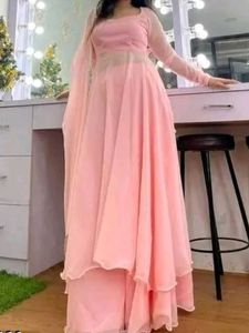 Pink  sharara kurti set with dupatta