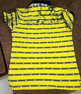 buy 1 get one free Yellow Striped Polo Shirt