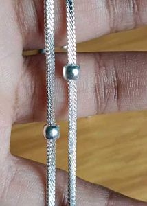 Silver Anklet with Beads