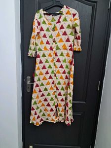 Triangle Print Midi Dress