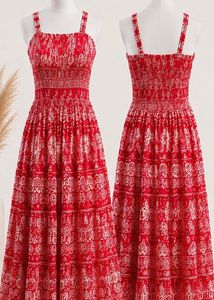 Boho Red Printed Sundress