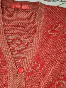 Cozy Rose Pattern Cardigan