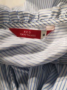 RED TOKYO TALKIES Blue and White Striped Top