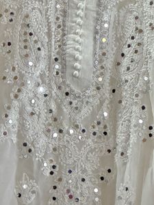 chikankari Kurta with Mirror Work and inner
