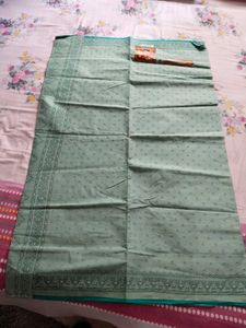 pure cotton sea green saree 🤍✨