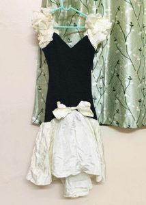 Vintage Black & White Bow Dress