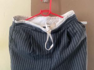 Striped High-Waisted Trousers