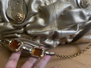 Chic Metallic Gold Hobo Bag