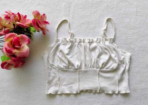 Shein : Stylish White Cropped Top