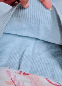 Light Blue Knit Sweater/ woolen crop top