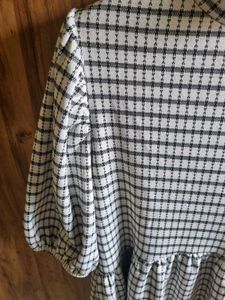 Vintage Plaid Mock Neck Dress