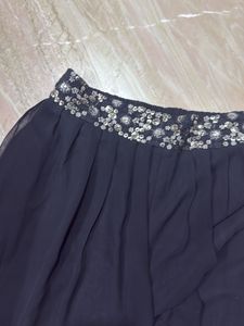 Elegant Black Embellished Kurta Set
