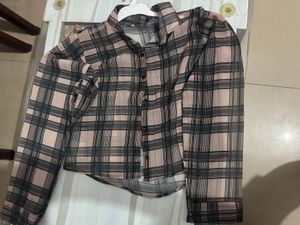 Korean style croped shirt