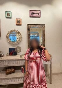 Red &amp; White Striped Maxi Dress