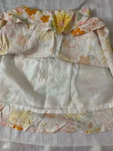 Vibrant Floral Print A-Line Skirt
