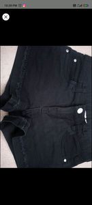 black denim shorts