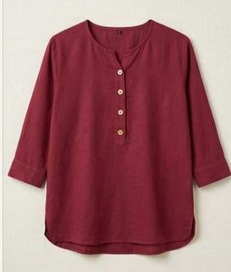 Maroon Henley Kurta