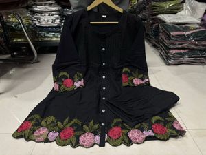 Elegant Black Embroidered Co-ord Set