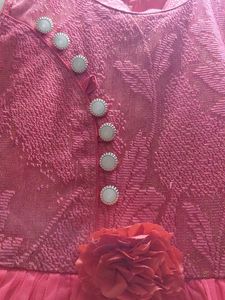Red Ruffled Party Dress