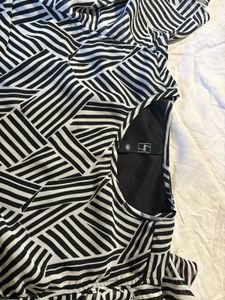 Black &amp; White Geometric Print Dress