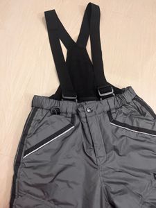 unisex Grey cargo peep Pants with Suspenders