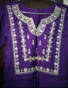 Beautiful Purple Kurta Set with Dupatta
