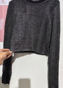 Sparkly Knit Top - Stradivarius