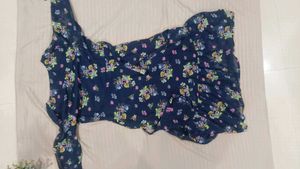 Floral Print Wrap Dress one piece