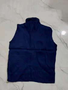 Men's Blue Sleeveless Jacket