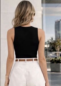 Black Sleeveless Tank shapewear Top