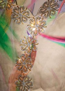 Beautiful Floral Print Kurta with Embellishments