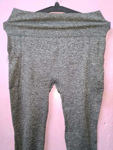 Grey Marled Leggings with Pockets