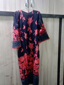 Elegant Black And Red 🔴kurti Duppata