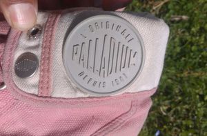 like-new PALLADIUM light-weight cotton canvas boot