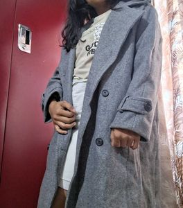 Long Grey Trench Coat