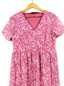 Mast &amp; Harbour Pink Floral Printed Dress (Women)
