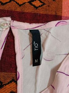 Pink Printed Casual Dress