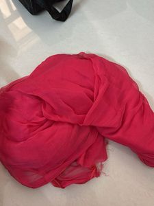 Vibrant Pink Chiffon Dupatta
