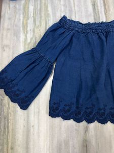 Denim Off-Shoulder Top