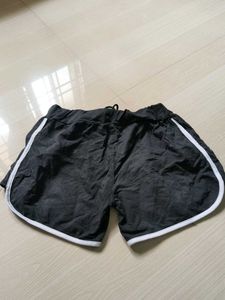 Black Dolphin Shorts with White Trim