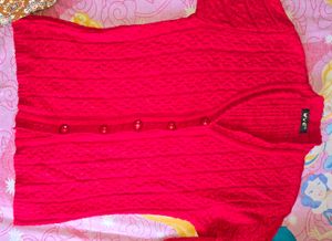Red Knit Cardigan