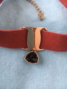 Red Suede Choker
