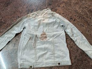 Distressed Light Wash Denim Jacket