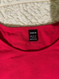 Shein Red Cut-Out Top