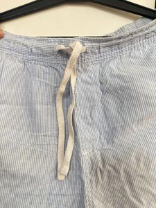 Light Blue Striped linen Pants